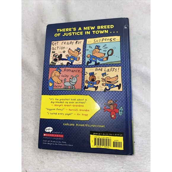 Dog Man Book Hardcover Book Vol #1 Dav Pilkey 1st Edition 2016 Kid Funny good - Picture 2 of 3